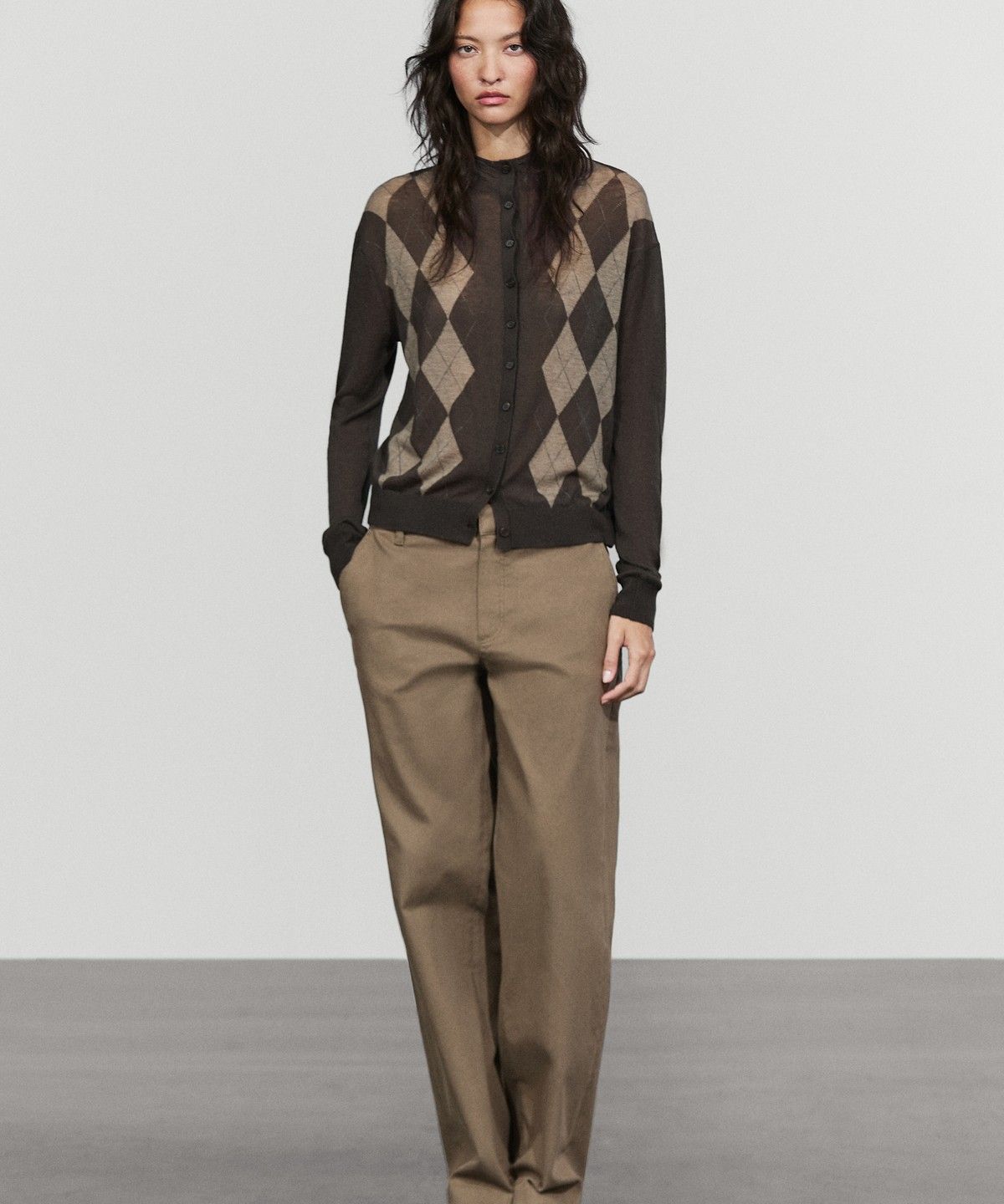 마시모두띠(MASSIMO DUTTI) 코튼 블렌드 스트레치 팬츠