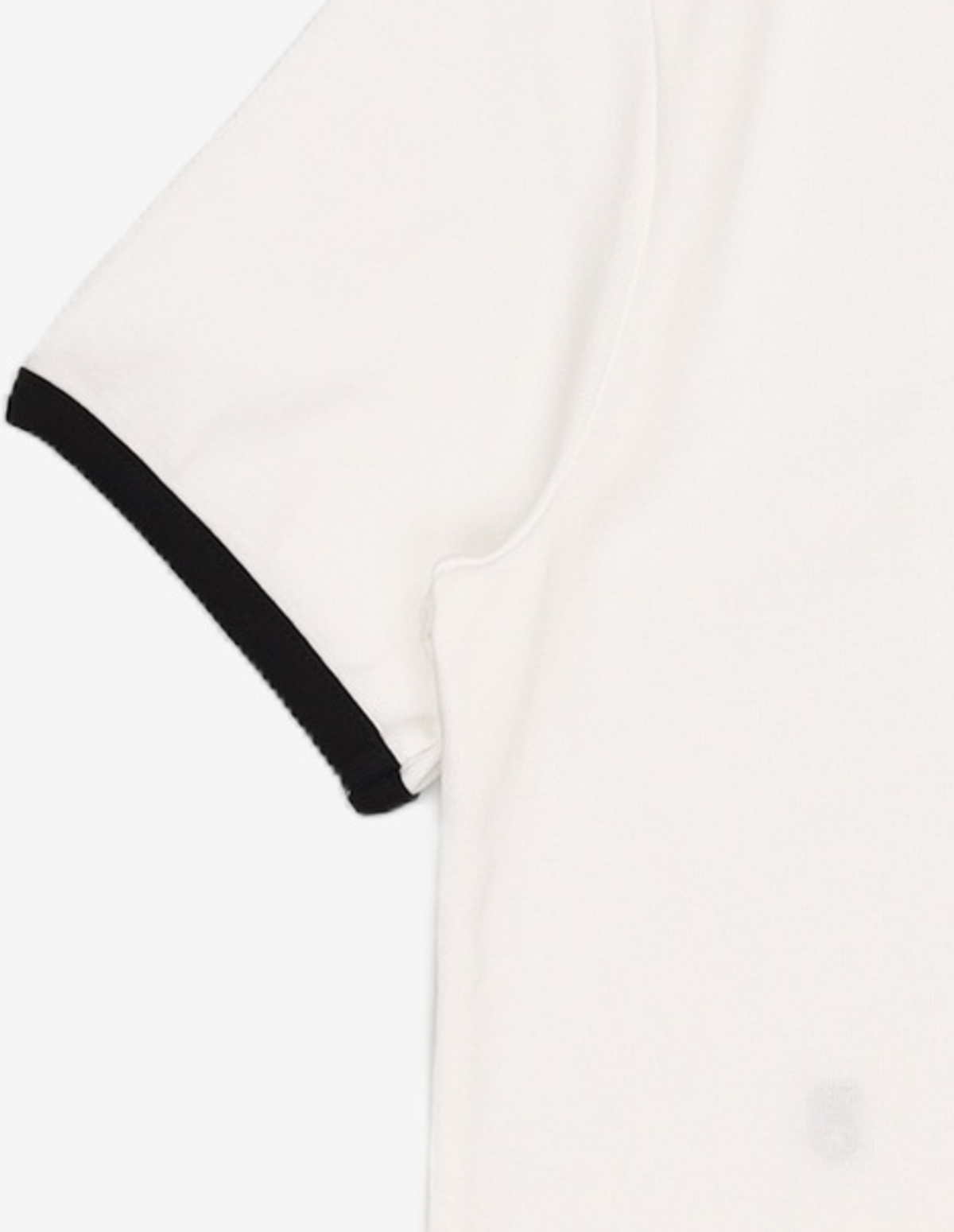 비뮤즈맨션(BEMUSE MANSION) Ribbed binding B point T-shirt - White FREE