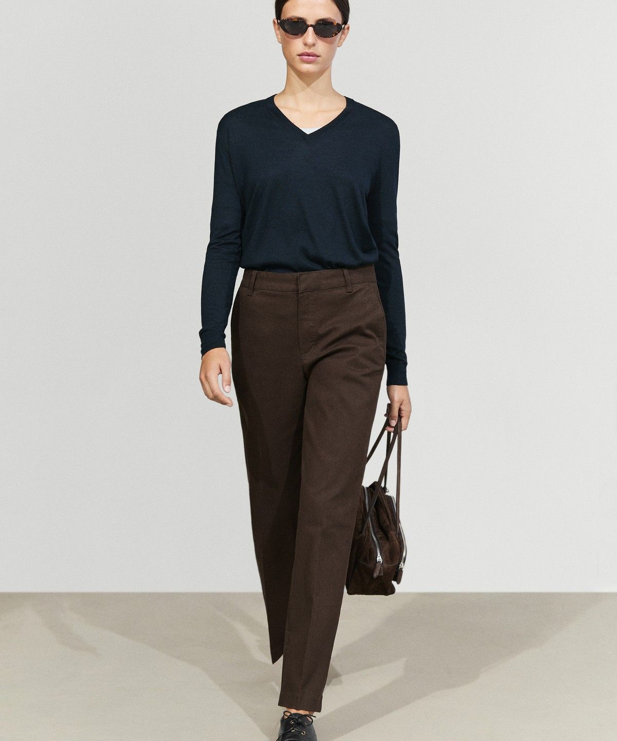 마시모두띠(MASSIMO DUTTI) 코튼 블렌드 스트레치 팬츠