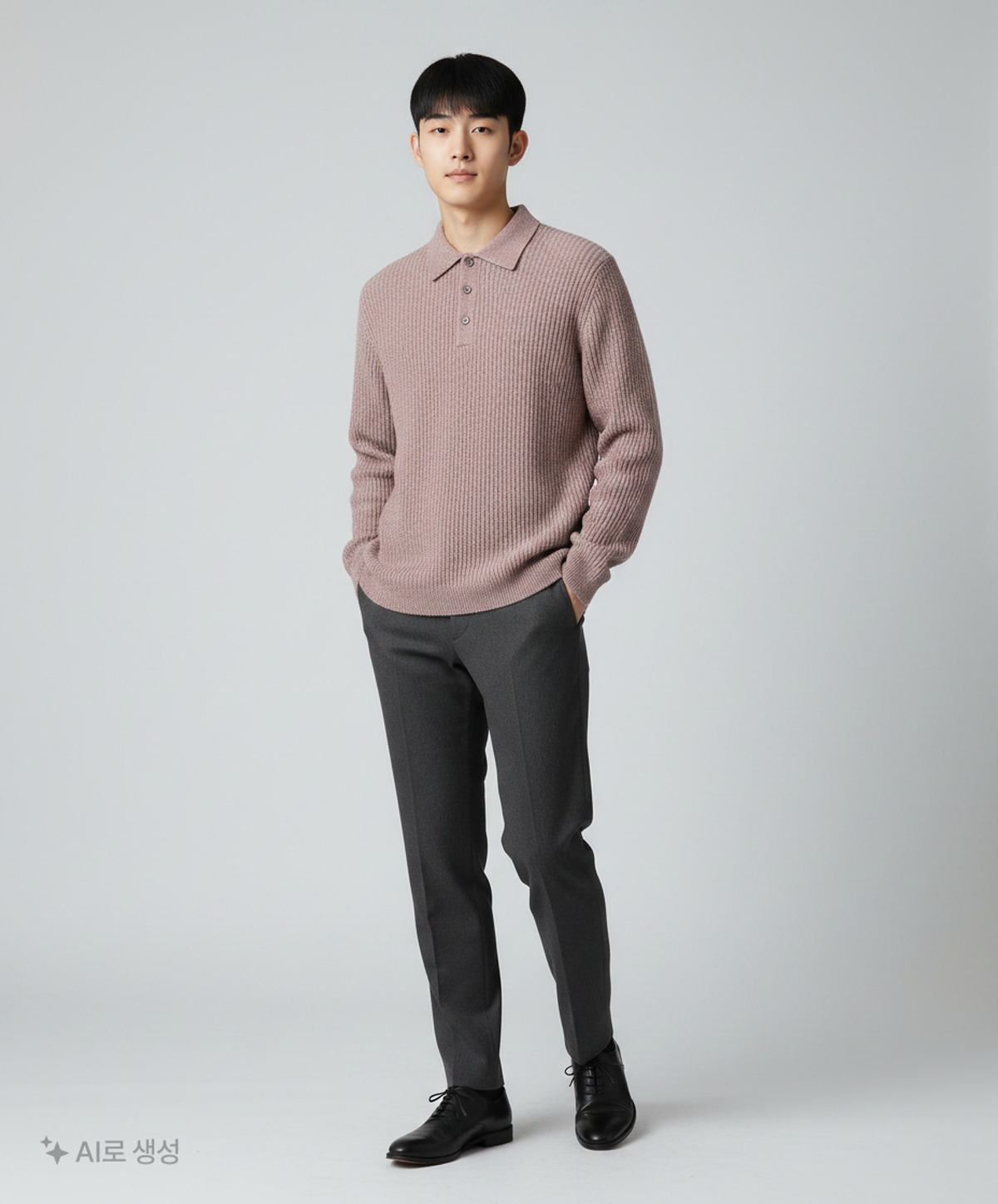 디스이즈네버댓(THISISNEVERTHAT) Velvet Knit Polo Dusty Pink L