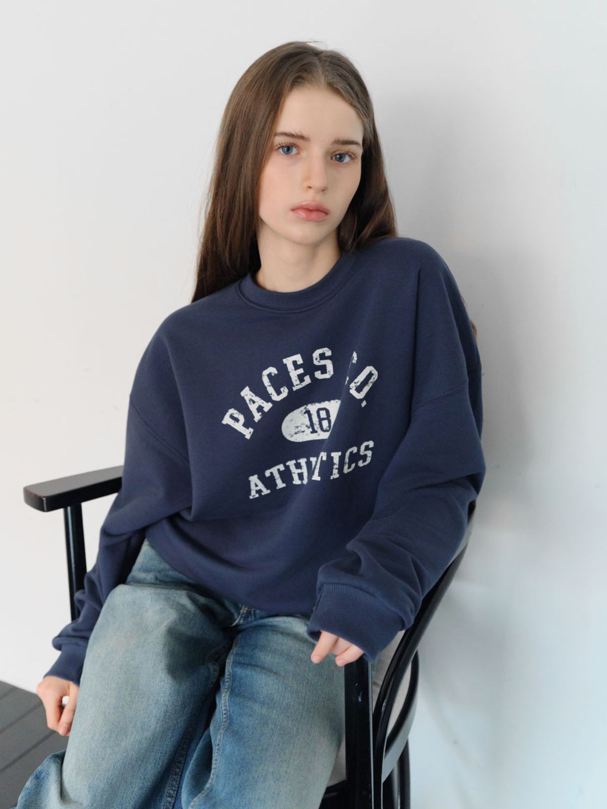 웨이브유니온(WAVE UNION) Athletics Sweatshirt Blue