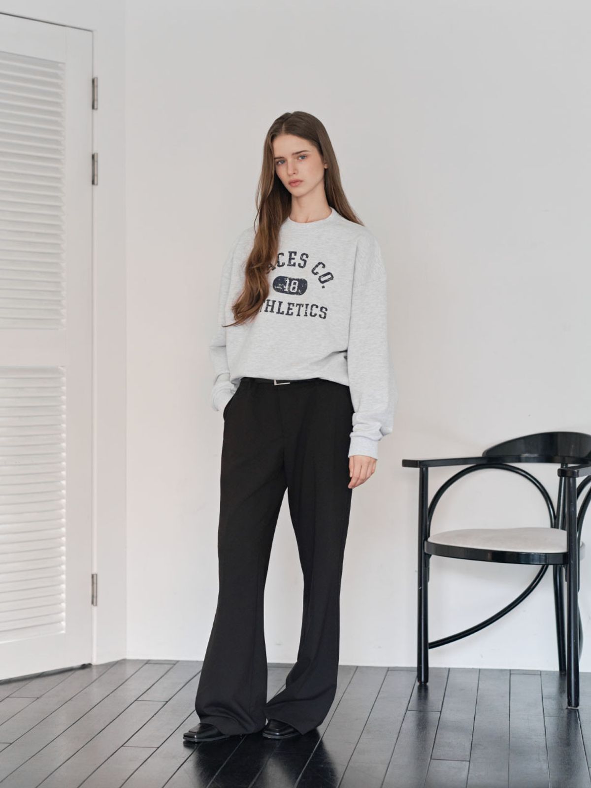 웨이브유니온(WAVE UNION) Athletics Sweatshirt Heather gray