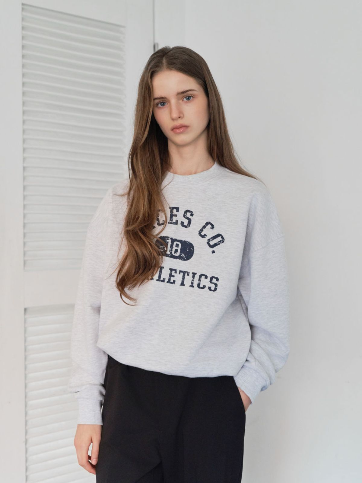 웨이브유니온(WAVE UNION) Athletics Sweatshirt Heather gray