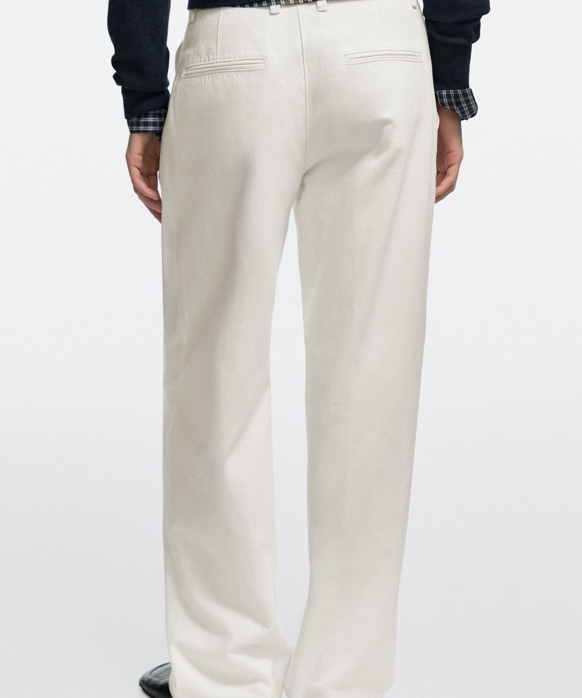 마시모두띠(MASSIMO DUTTI) 로우라이즈 핀턱 와이드 레그 팬츠