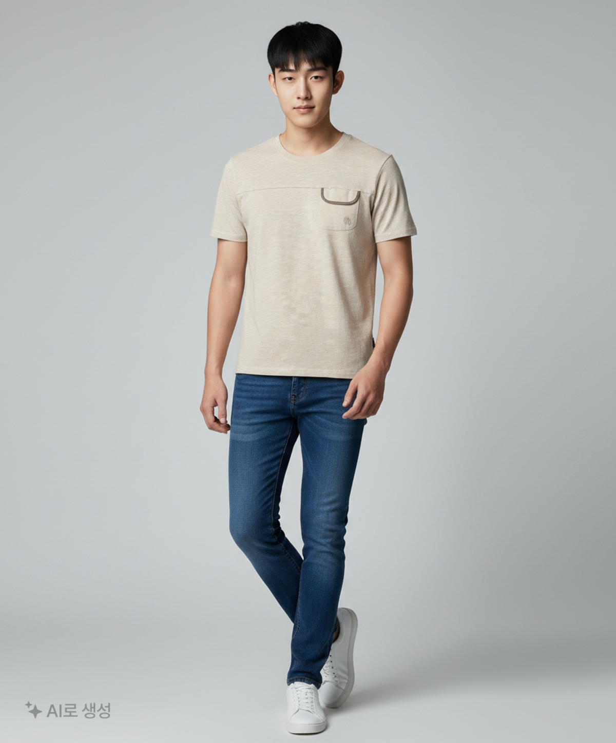 단델(DANDEL) DD reversible stripe pocket tee (BEIGE) 1