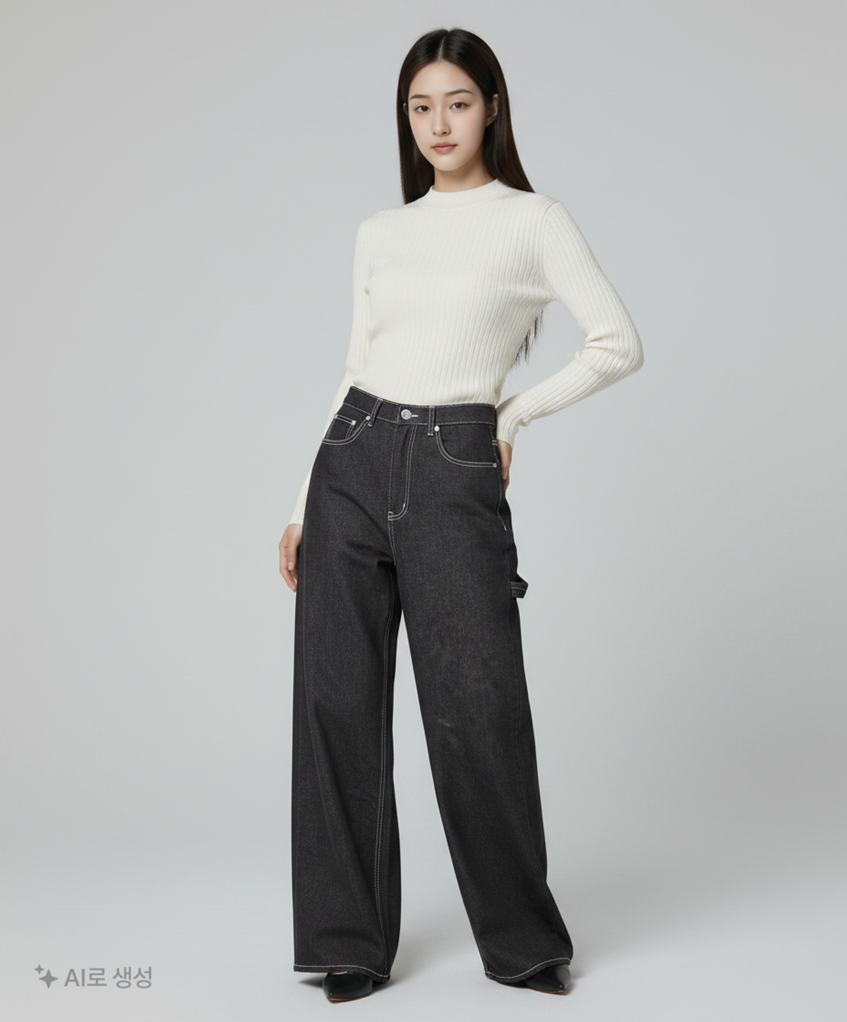 카시코(KASHIKO) 청/데님 팬츠 2