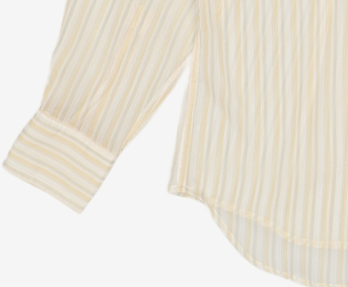 포에브(POEV) Sheer Striped Shirt [3 COLOR] FREE