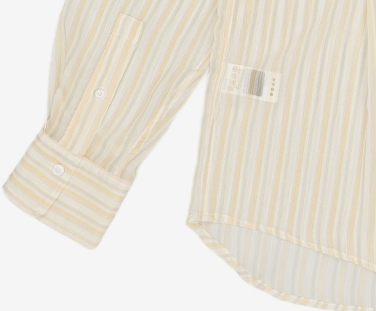 포에브(POEV) Sheer Striped Shirt [3 COLOR] FREE