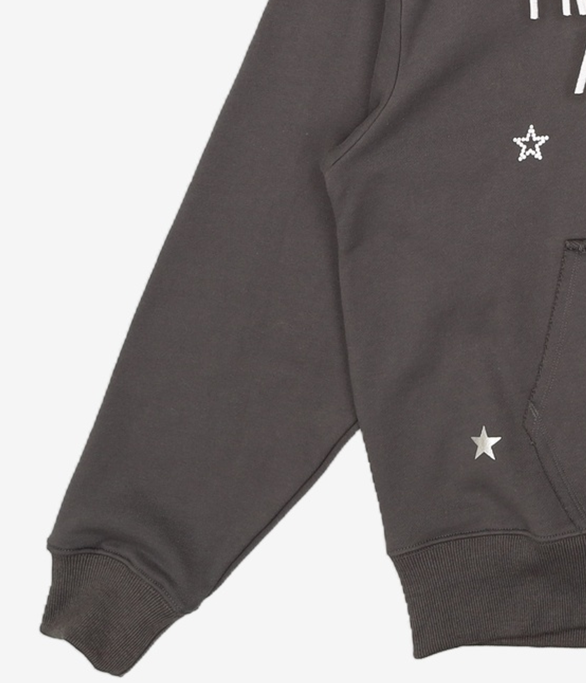 유희(YOUHEE) NOT A KID HOOD ZIP-UP CHARCOAL FREE