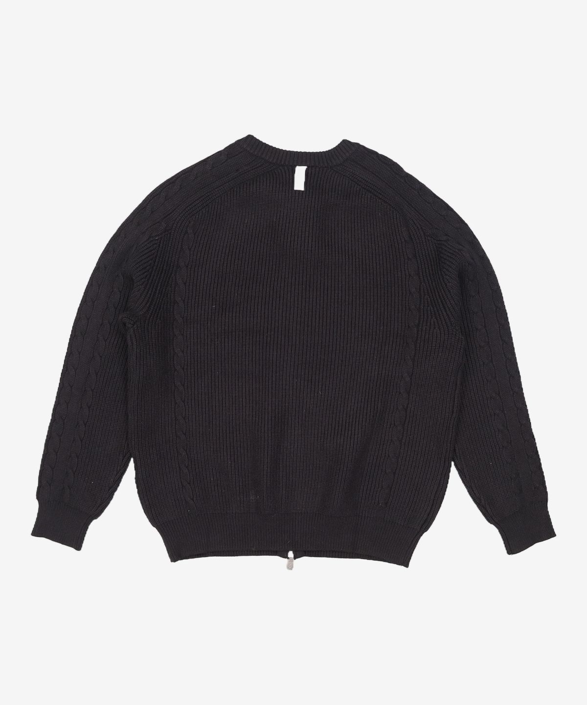노매뉴얼(NOMANUAL) ANOMALY KNIT ZIP-UP - BLACK L