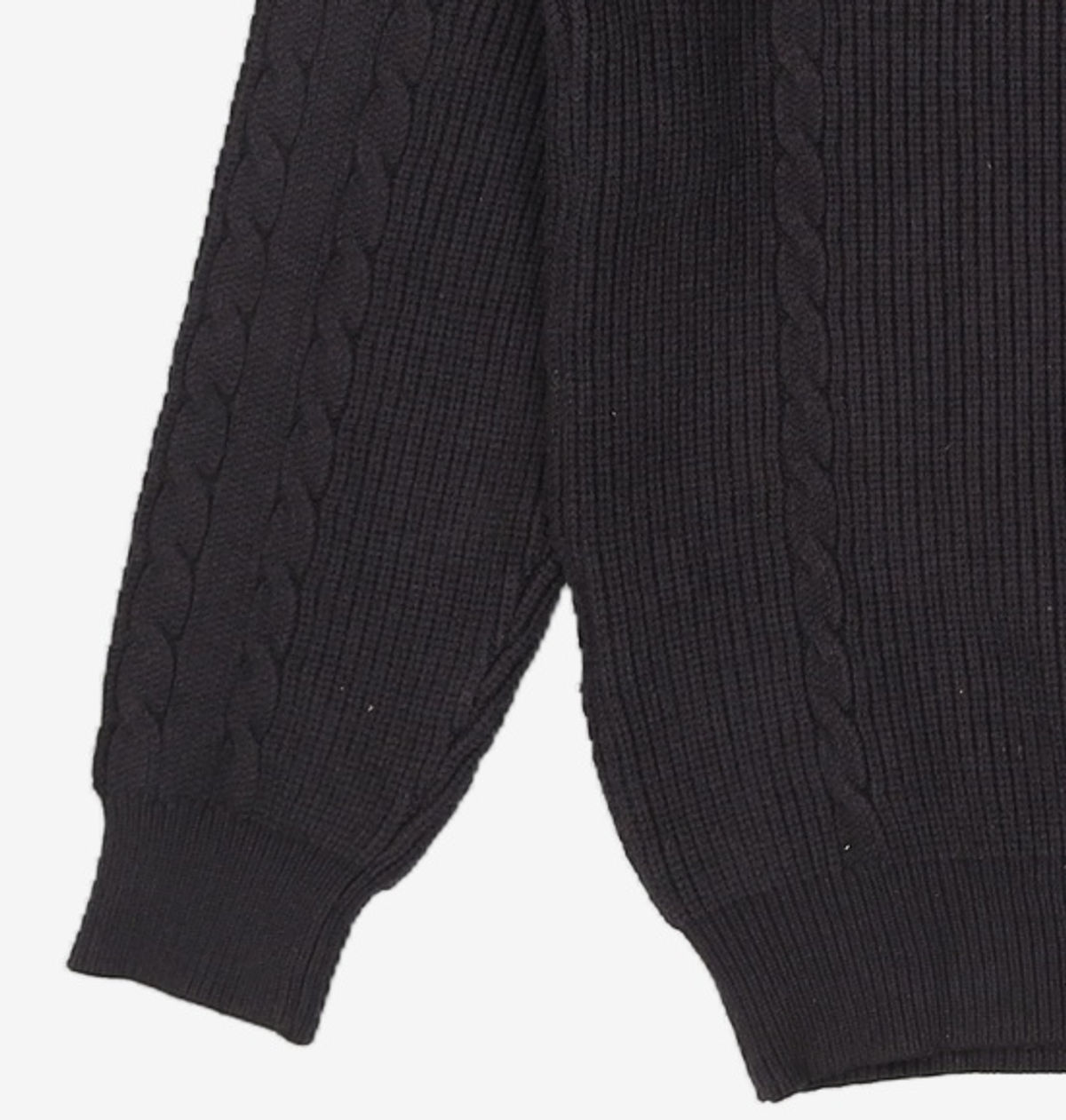 노매뉴얼(NOMANUAL) ANOMALY KNIT ZIP-UP - BLACK L