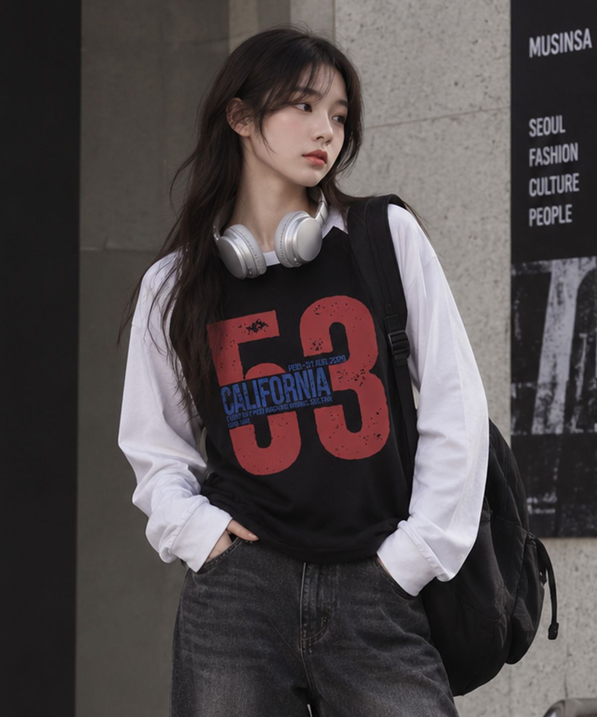 페이드(PEID) PD 53캘리포니아 래글런 긴팔티 4Color