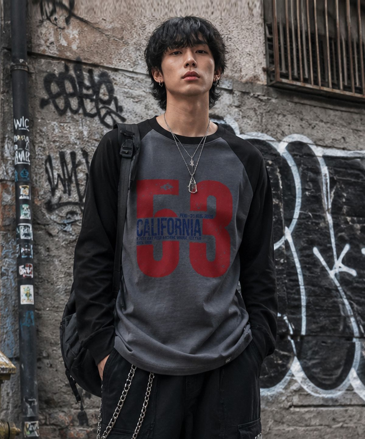 페이드(PEID) PD 53캘리포니아 래글런 긴팔티 4Color
