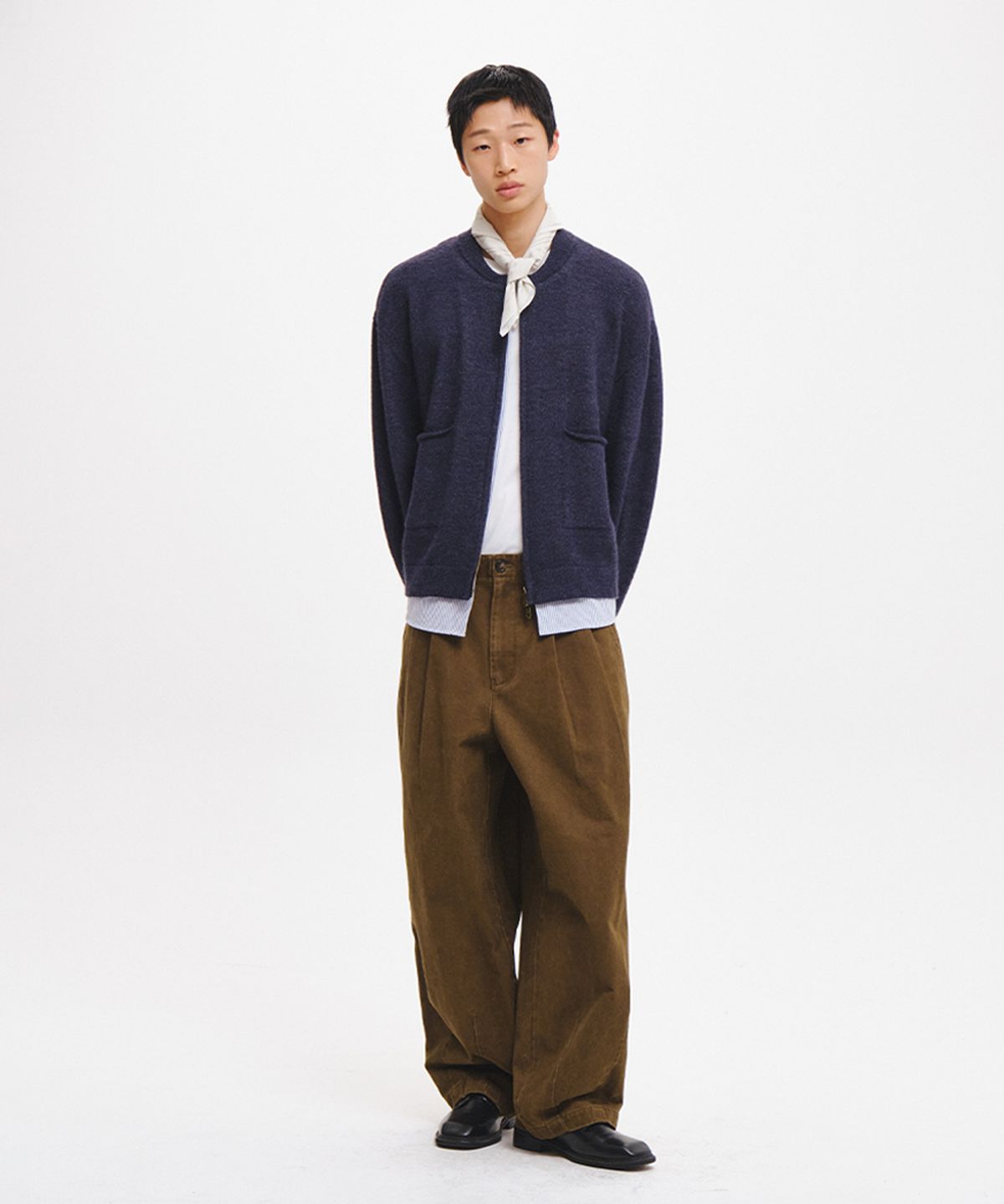 제너럴아이디어(GENERALIDEA) MAN 워싱 와이드 벌룬 팬츠 [BROWN] / GF3MPT002