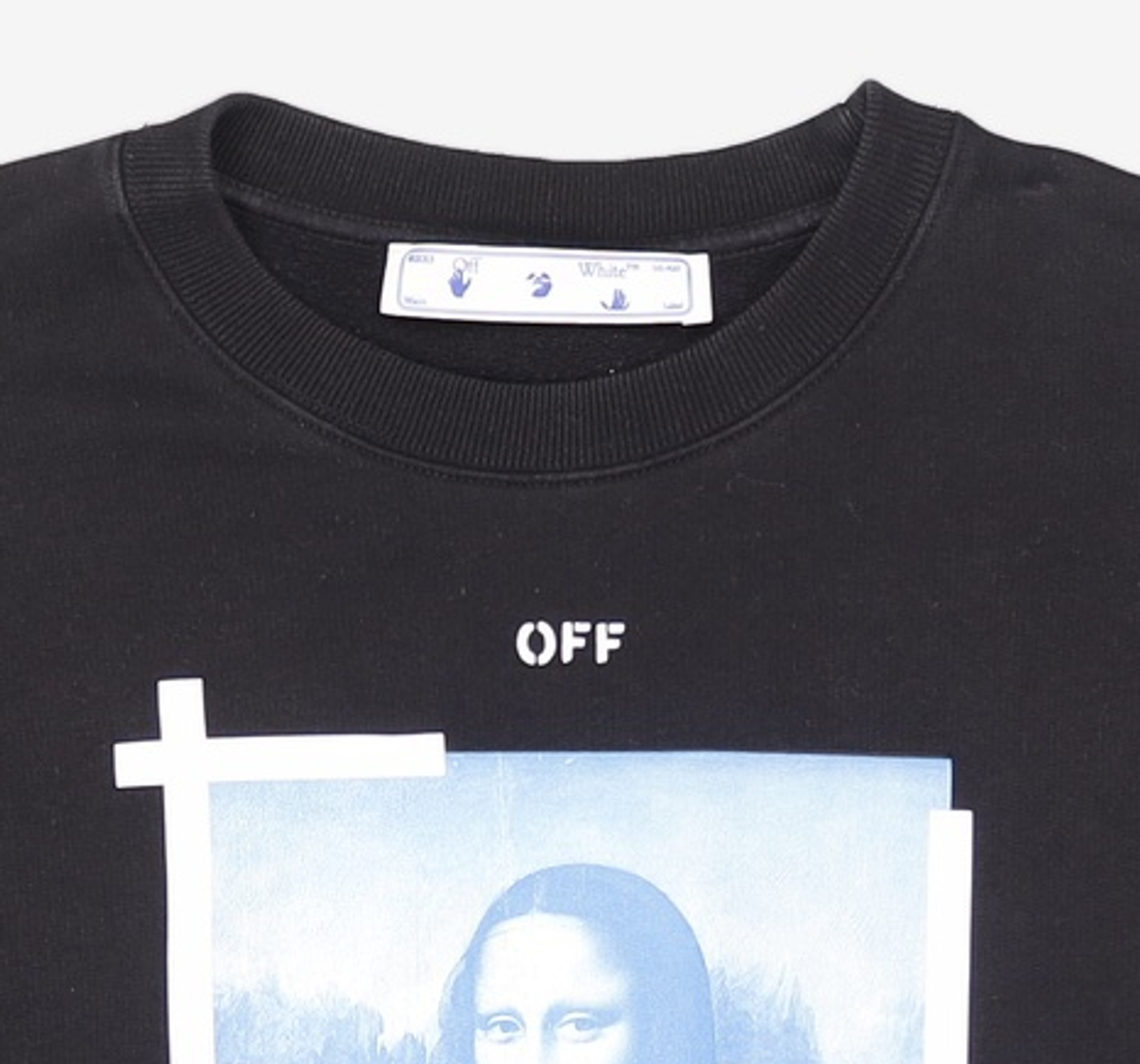 오프화이트(OFF-WHITE) 모나리자 기모 스웨트셔츠 (블랙) L