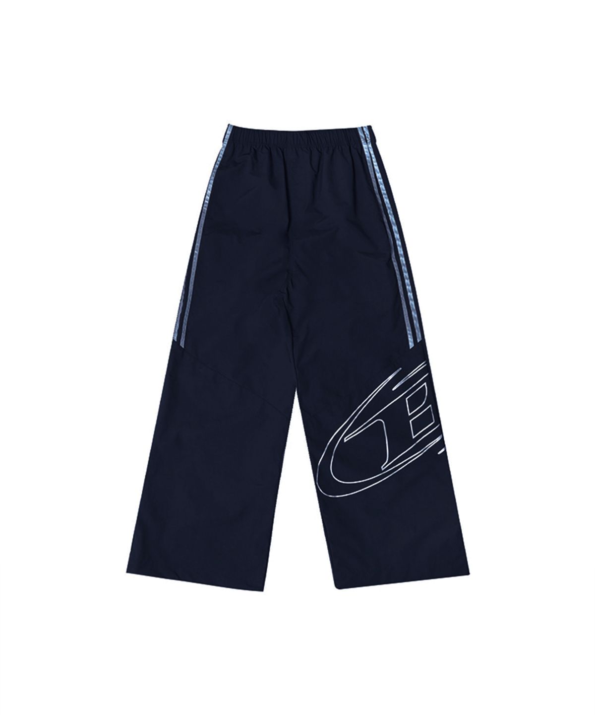 본투윈(BORN TO WIN) REFLECTIVE LINE BIG SYMBOL WIDE PANTS [NAVY]