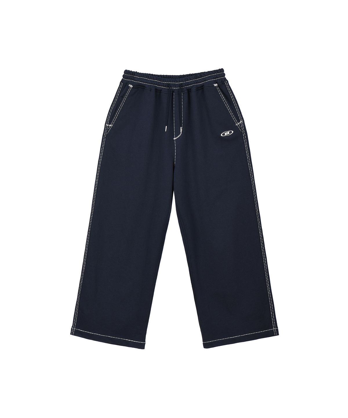 본투윈(BORN TO WIN) CHROME B BOLD LINE SWEAT PANTS [WASHED NAVY]