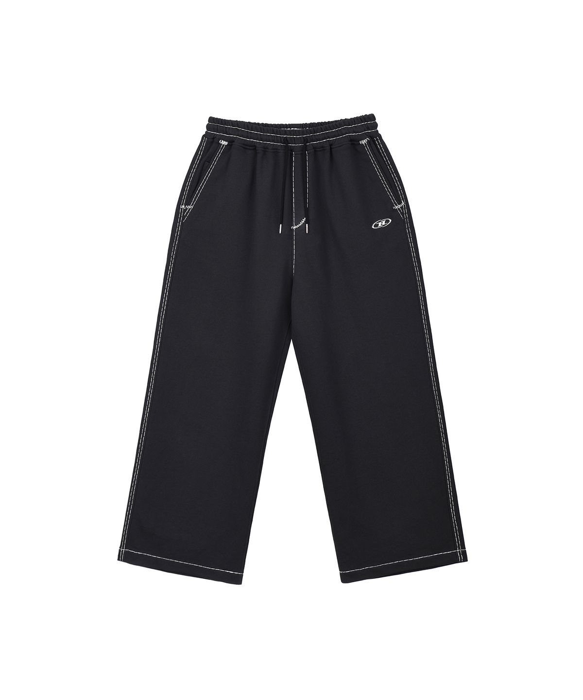 본투윈(BORN TO WIN) CHROME B BOLD LINE SWEAT PANTS [WASHED BLACK]