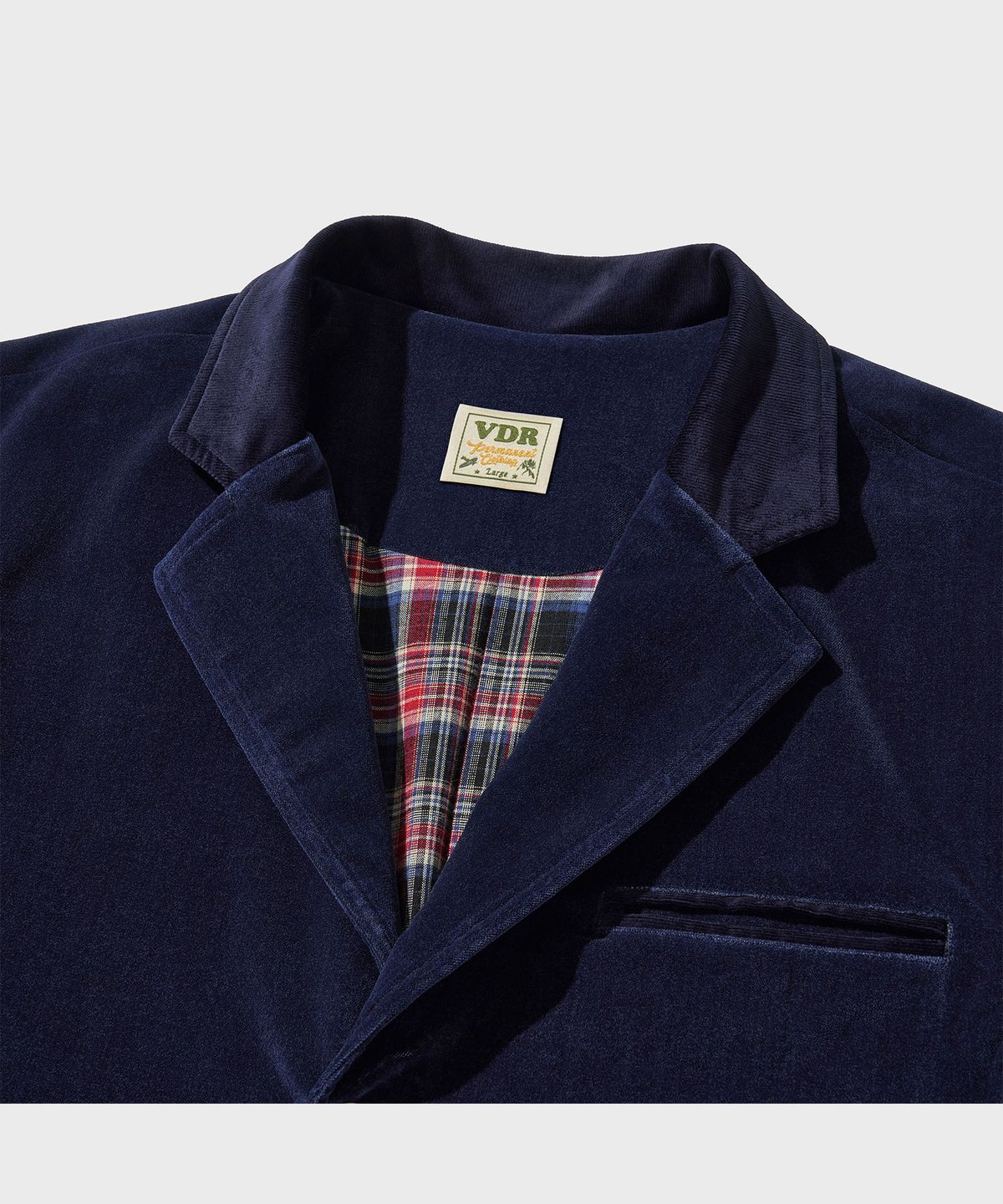 비디알(VDR) INDIGO VELVET SACK COAT