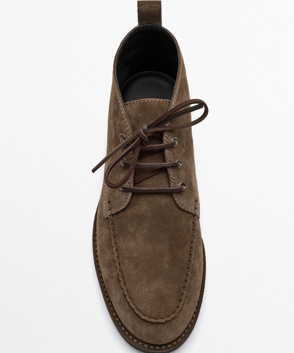 마시모두띠(MASSIMO DUTTI) 스플릿 스웨이드 스티치 앵클 부츠