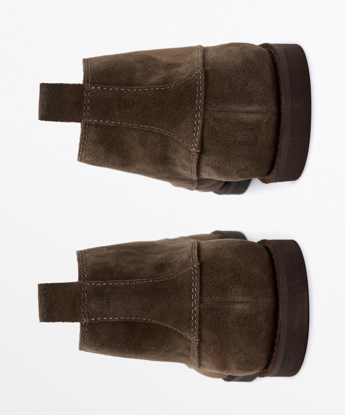 마시모두띠(MASSIMO DUTTI) 스플릿 스웨이드 스티치 앵클 부츠