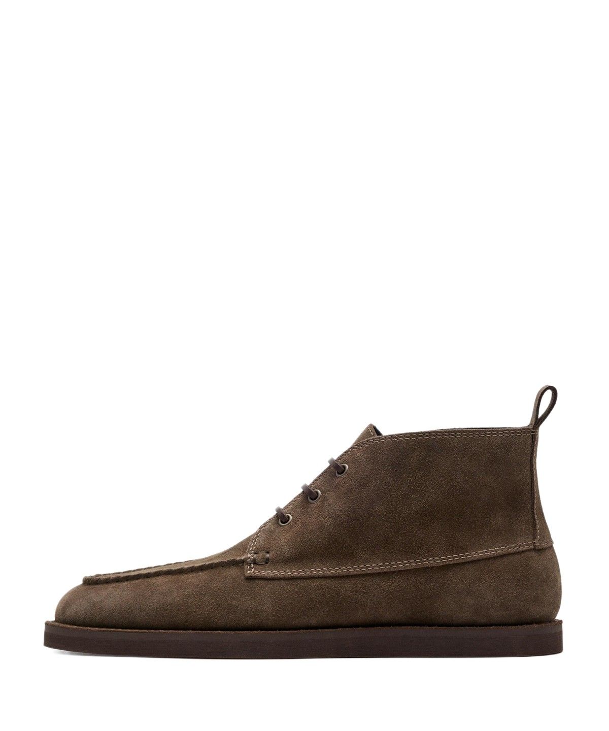 마시모두띠(MASSIMO DUTTI) 스플릿 스웨이드 스티치 앵클 부츠