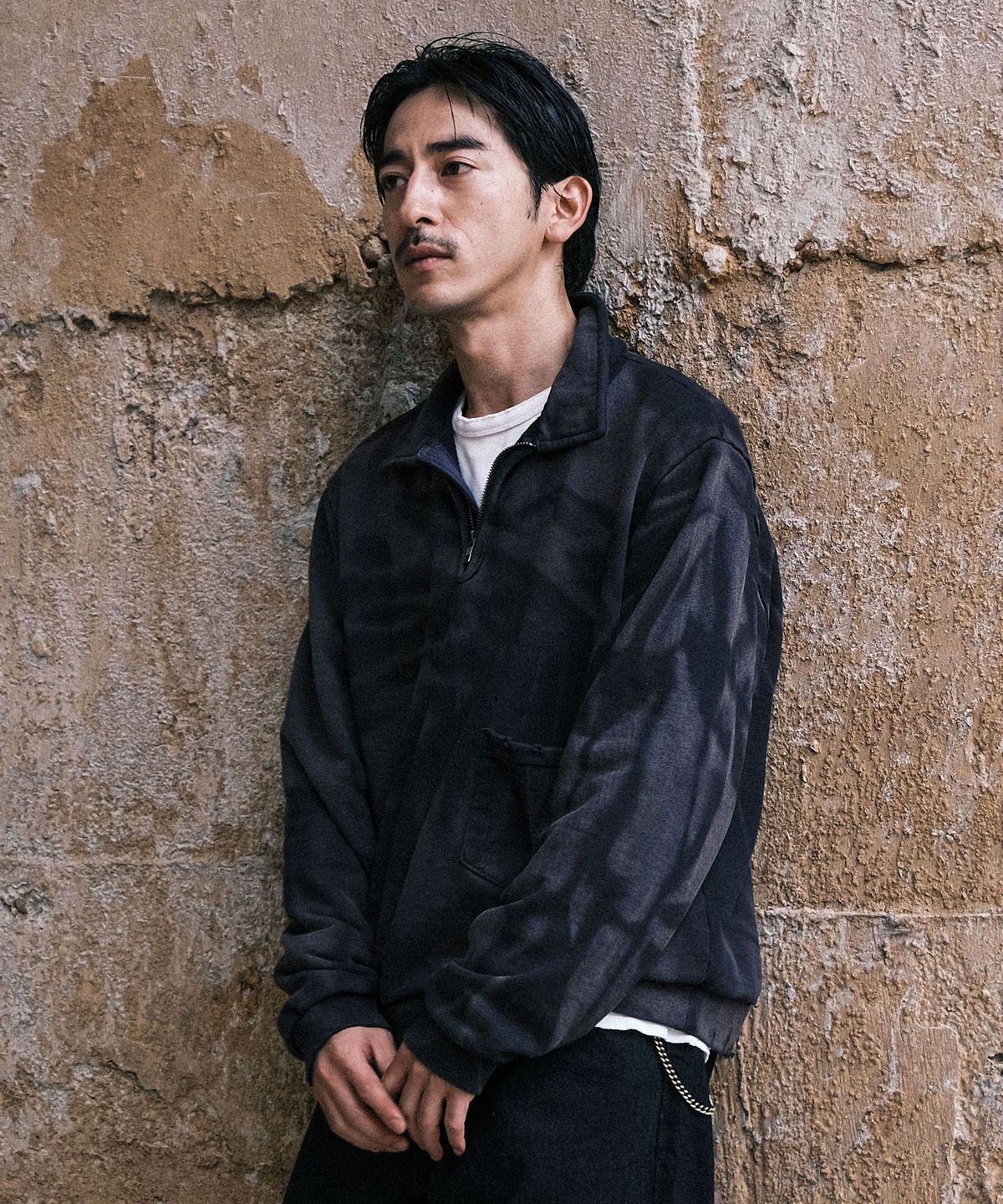 비디알(VDR) OIL FIELD FADE HALF ZIP [Oil Navy]