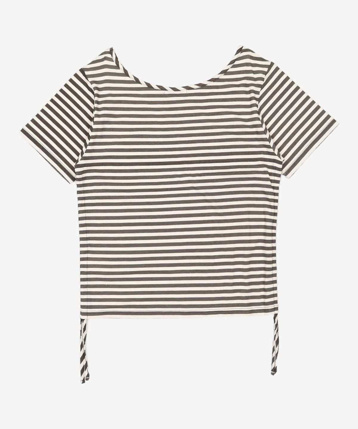 큐리티(CURETTY) C SIDE SHIRRING OFF-SHOULDER T-SHIRT_BLACK S