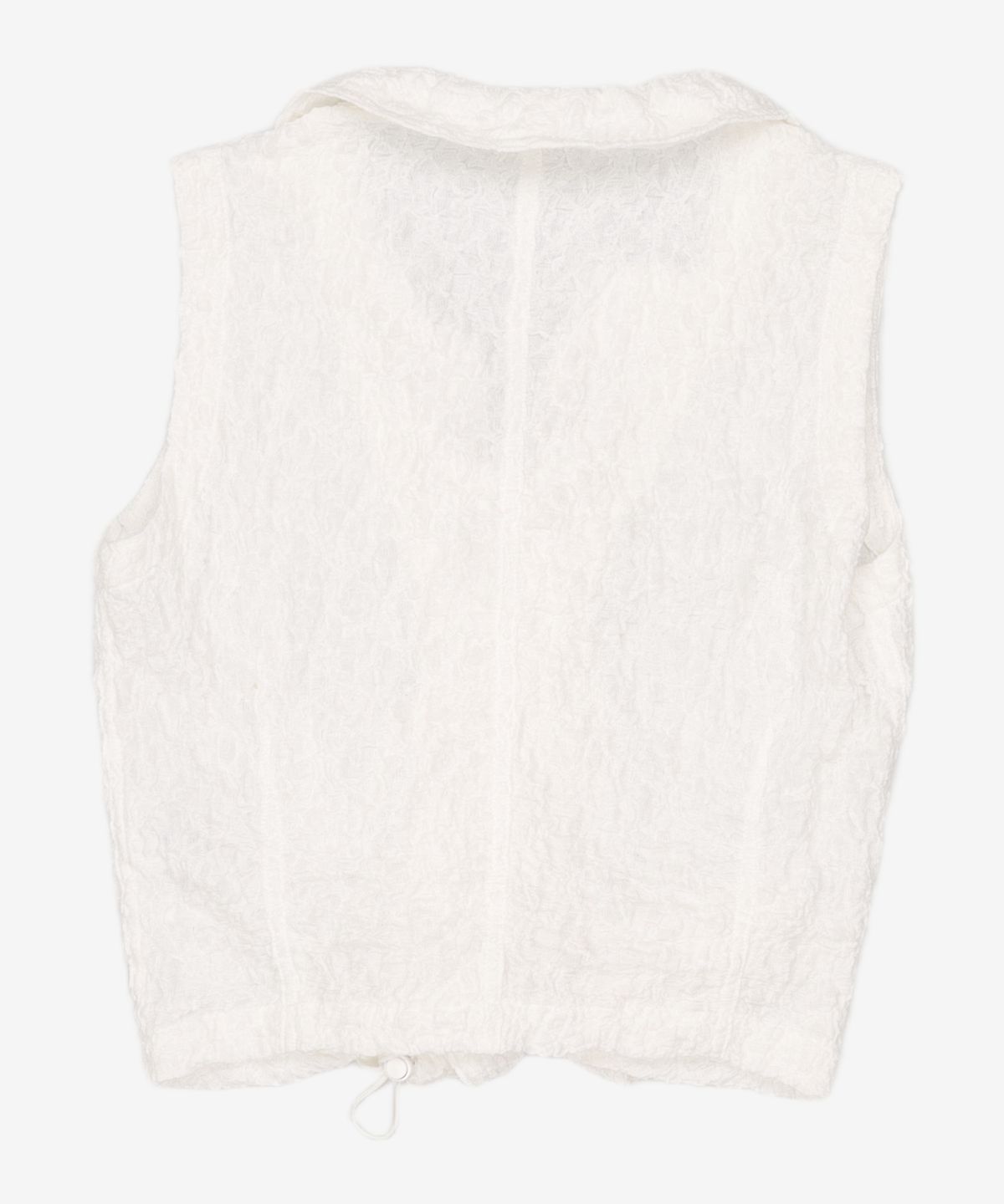 엘씨디씨티엠(LCDC™) RUFFLED SLEEVELESS SHIRT (IVORY) S