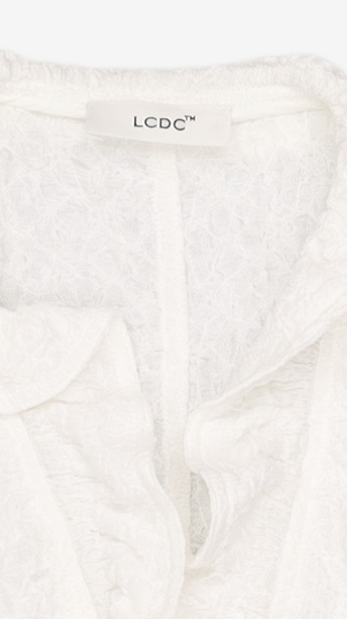 엘씨디씨티엠(LCDC™) RUFFLED SLEEVELESS SHIRT (IVORY) S