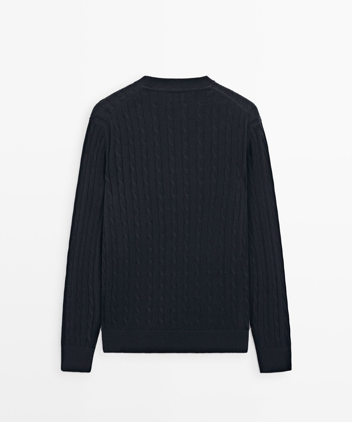 마시모두띠(MASSIMO DUTTI) 케이블 니트 라운드넥 스웨터