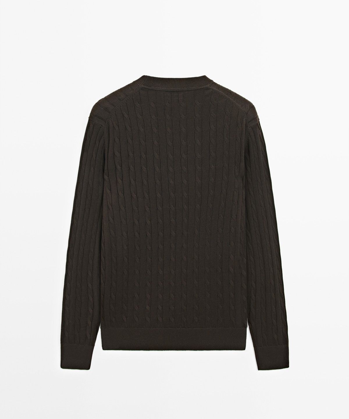 마시모두띠(MASSIMO DUTTI) 케이블 니트 라운드넥 스웨터