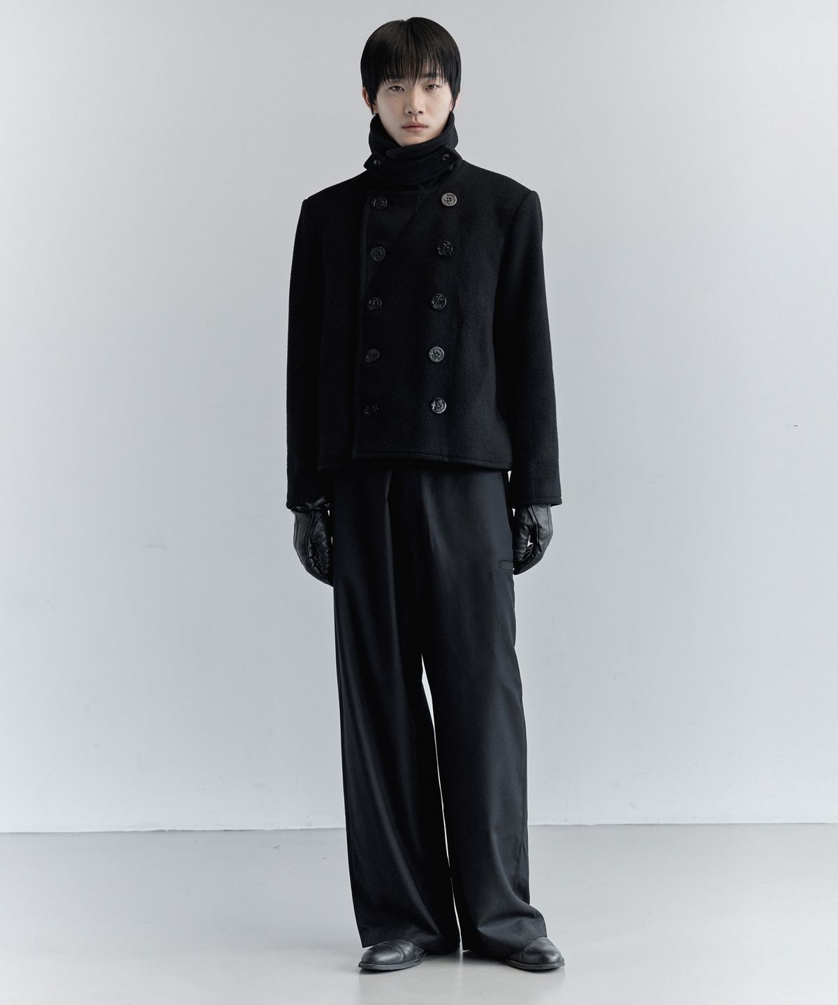 키류(KIRYU) PEA COAT (BLACK)