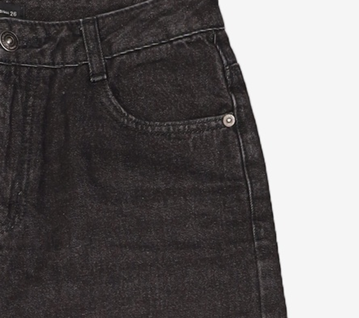 미쏘(MIXXO) 기모 롤업 와이드 데님 MIWTJB13QJ 26