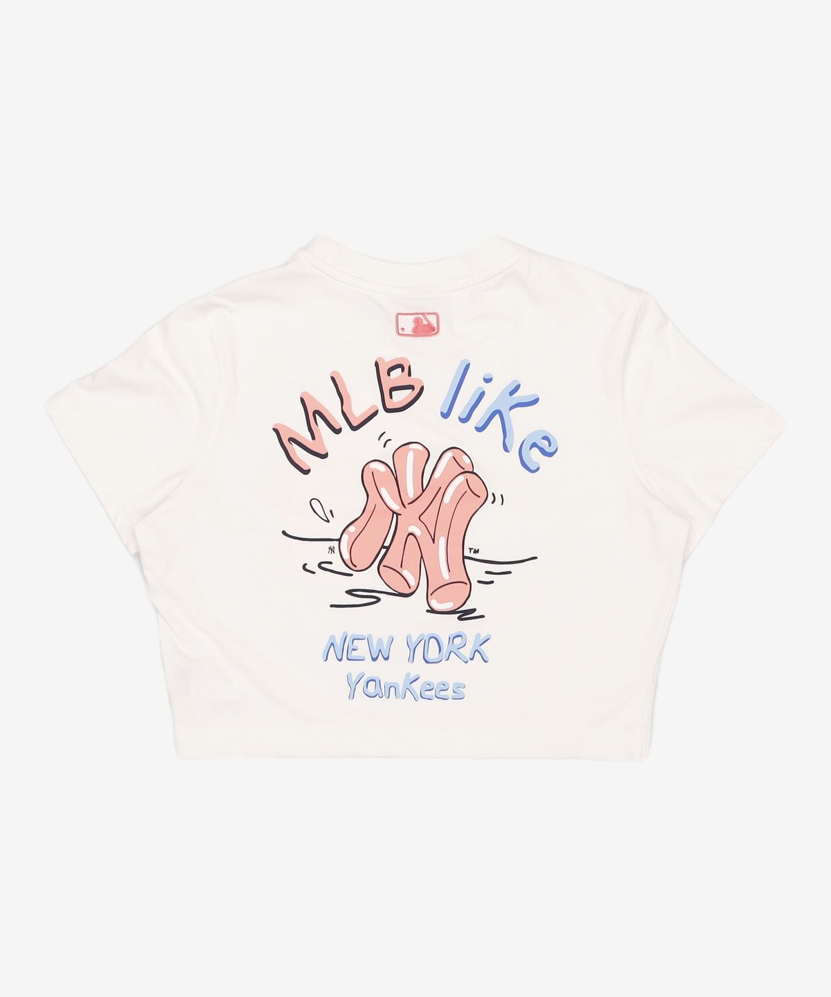 엠엘비(MLB) 여성 LIKE 백로고 크롭 반팔 티셔츠 NY (Ivory) S