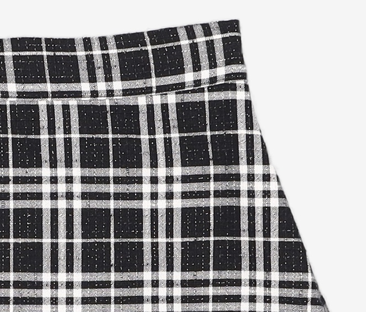 큐리티(CURETTY) C GLITTER CHECK MINI SKIRT_BLACK S