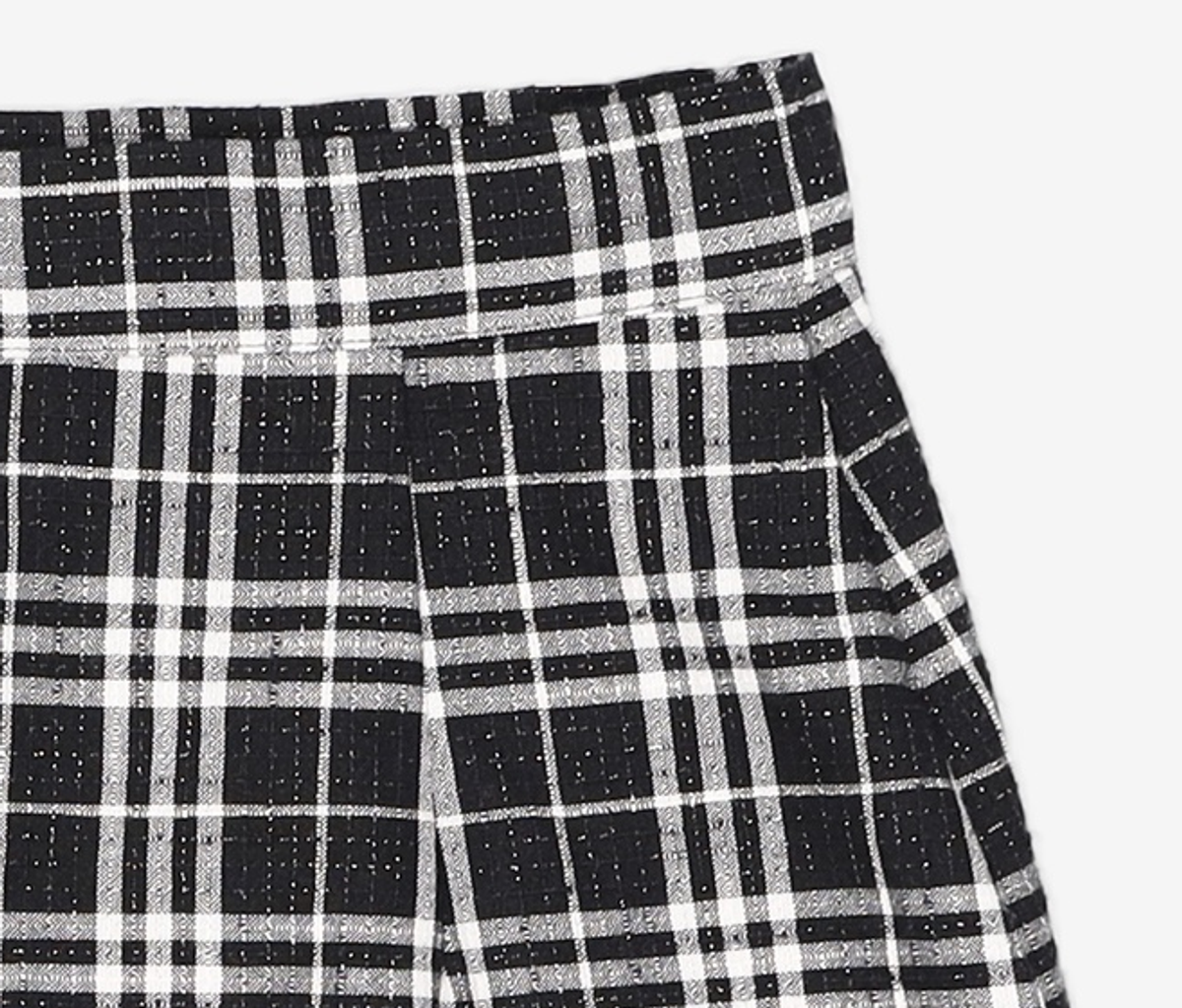 큐리티(CURETTY) C GLITTER CHECK MINI SKIRT_BLACK S
