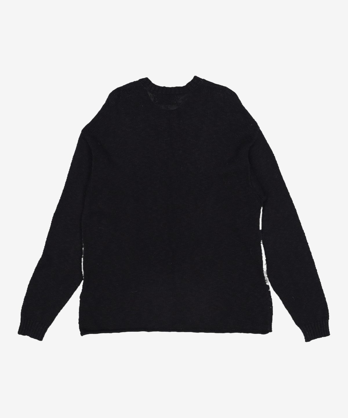 크리틱(CRITIC) VINTAGE WORMHOLE LONG SLEEVE KNIT BLACK XL
