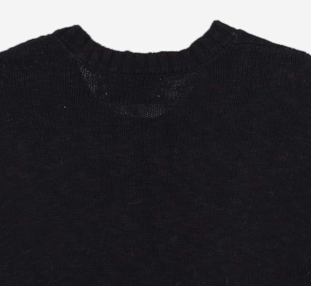 크리틱(CRITIC) VINTAGE WORMHOLE LONG SLEEVE KNIT BLACK XL