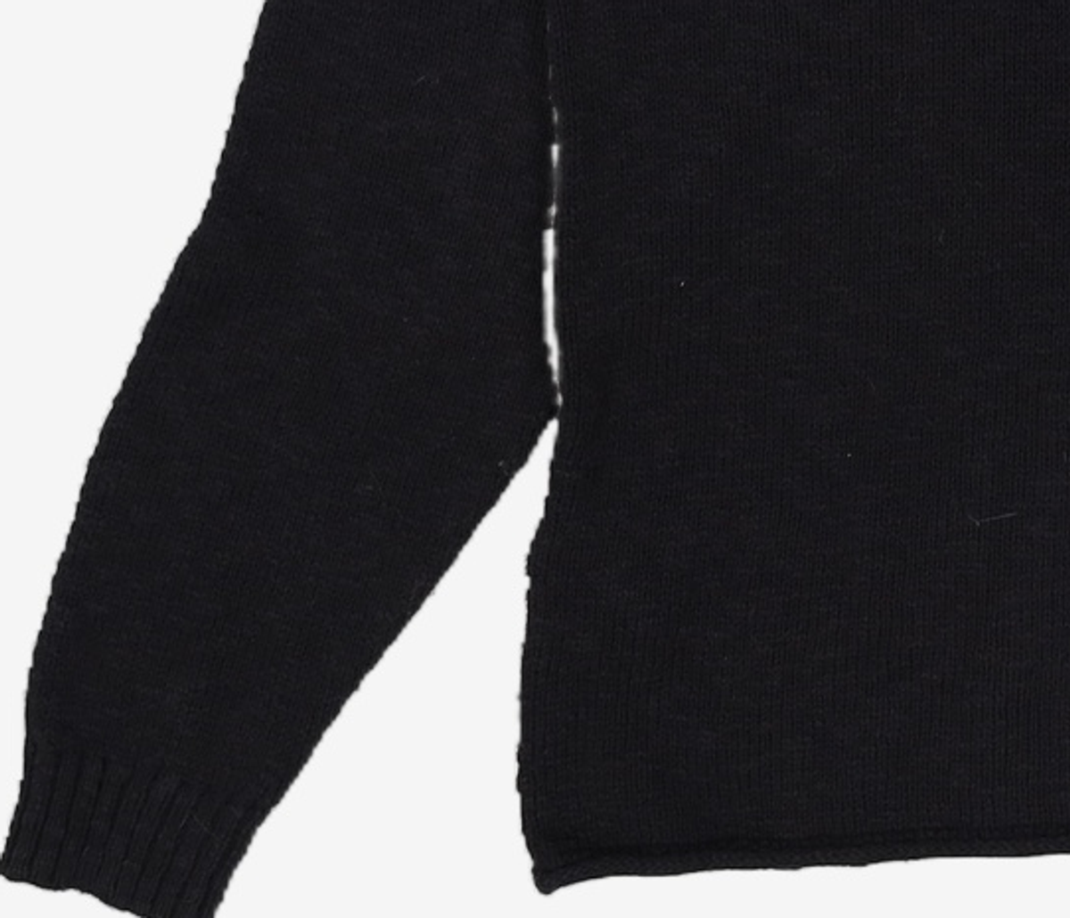 크리틱(CRITIC) VINTAGE WORMHOLE LONG SLEEVE KNIT BLACK XL