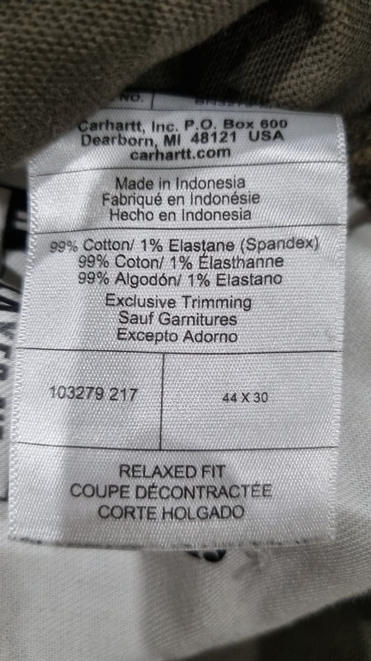 칼하트(CARHARTT) 코튼 팬츠 44X30