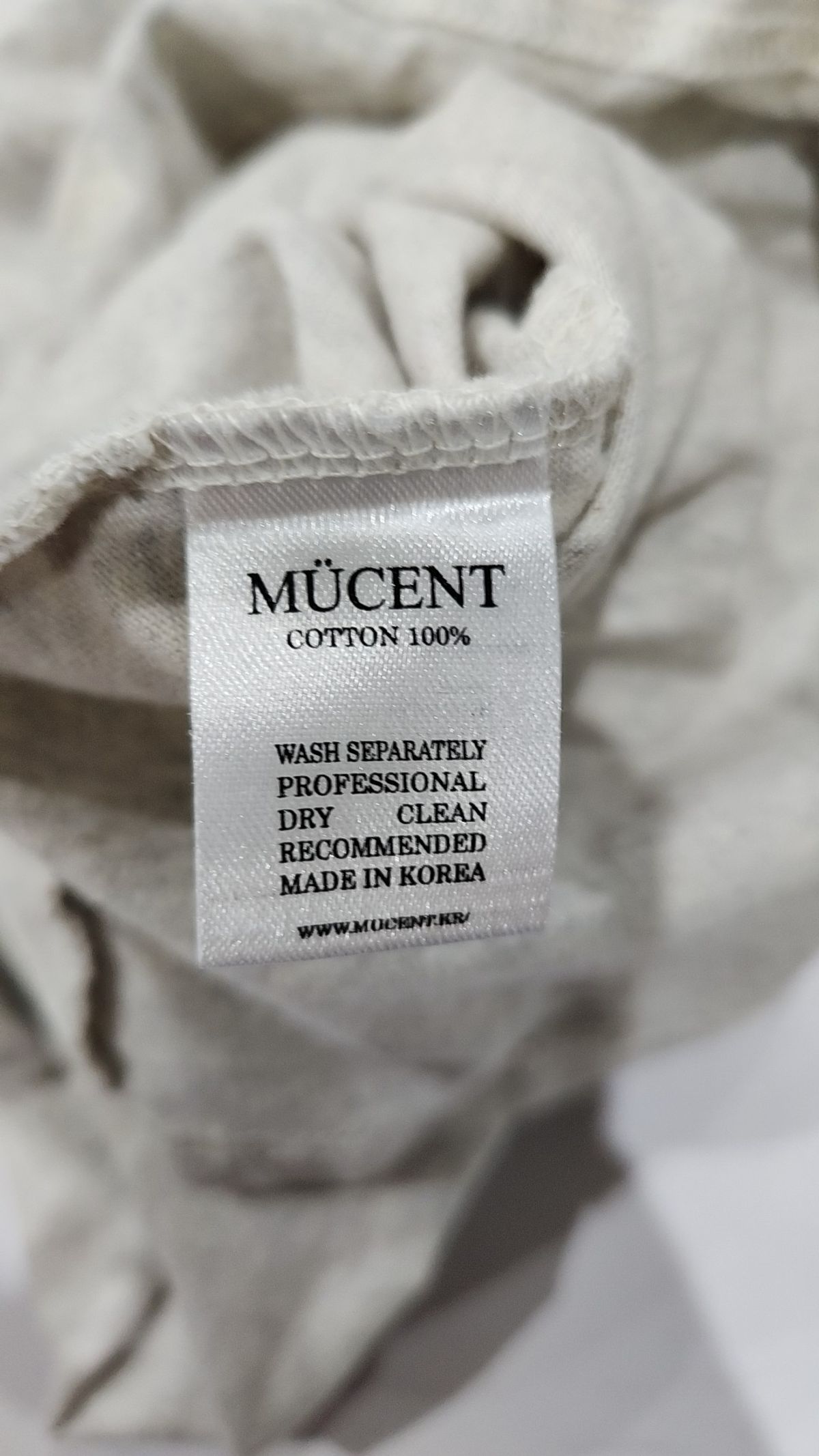 무센트(MUCENT) 긴소매 티셔츠 S