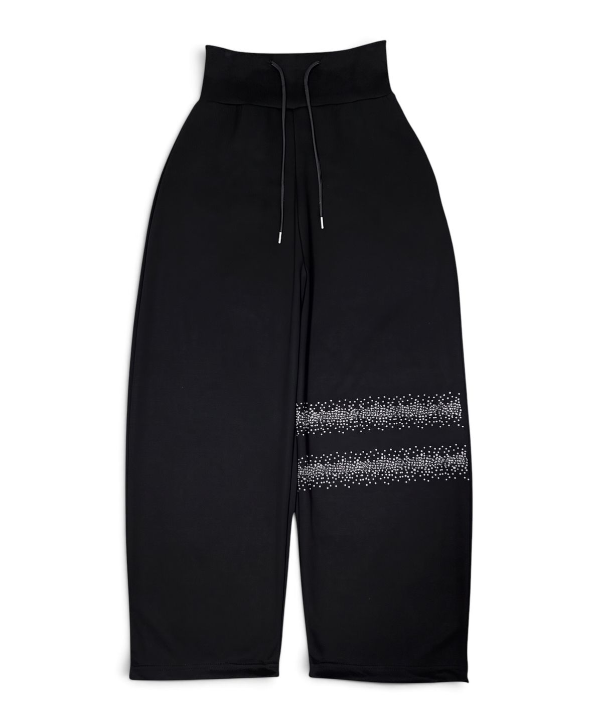 본슬리피(BORN SLIPPY) Crystal Wave Wide Sweat Pants (Black)