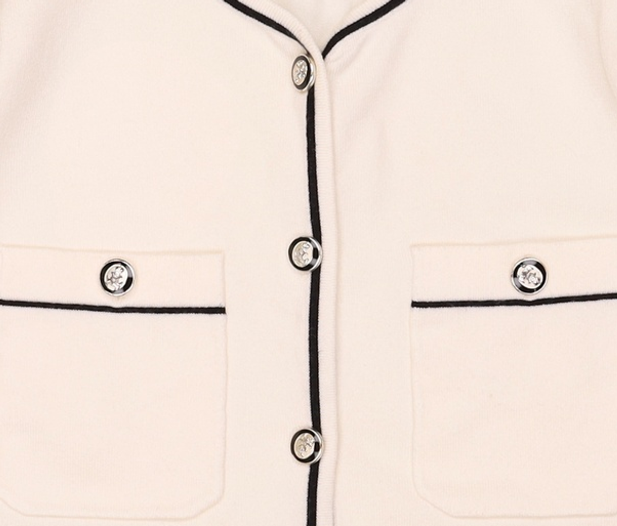 룩캐스트(LOOKAST) 아이보리 리즈 라인 니트 가디건 / IVORY LIZ LINE KNIT CARDIGAN S