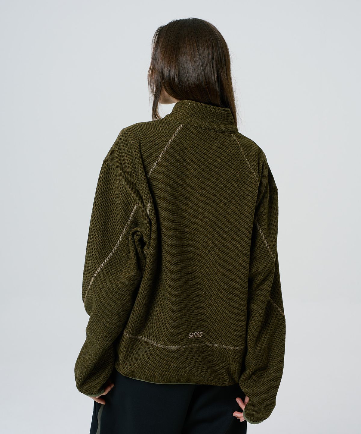 산로(SANRO) [UNISEX] 오드람프 플리스 핑거홀 자켓 - 카키