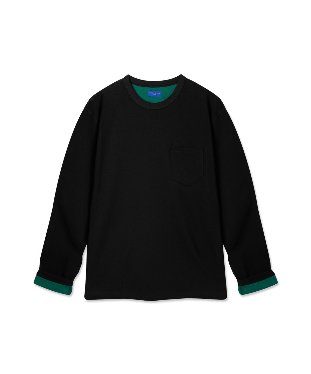 앨빈클로(ALVINCLO) 컬러 배색 롤업 포켓 긴팔티 DLX3120 (2COLOR)