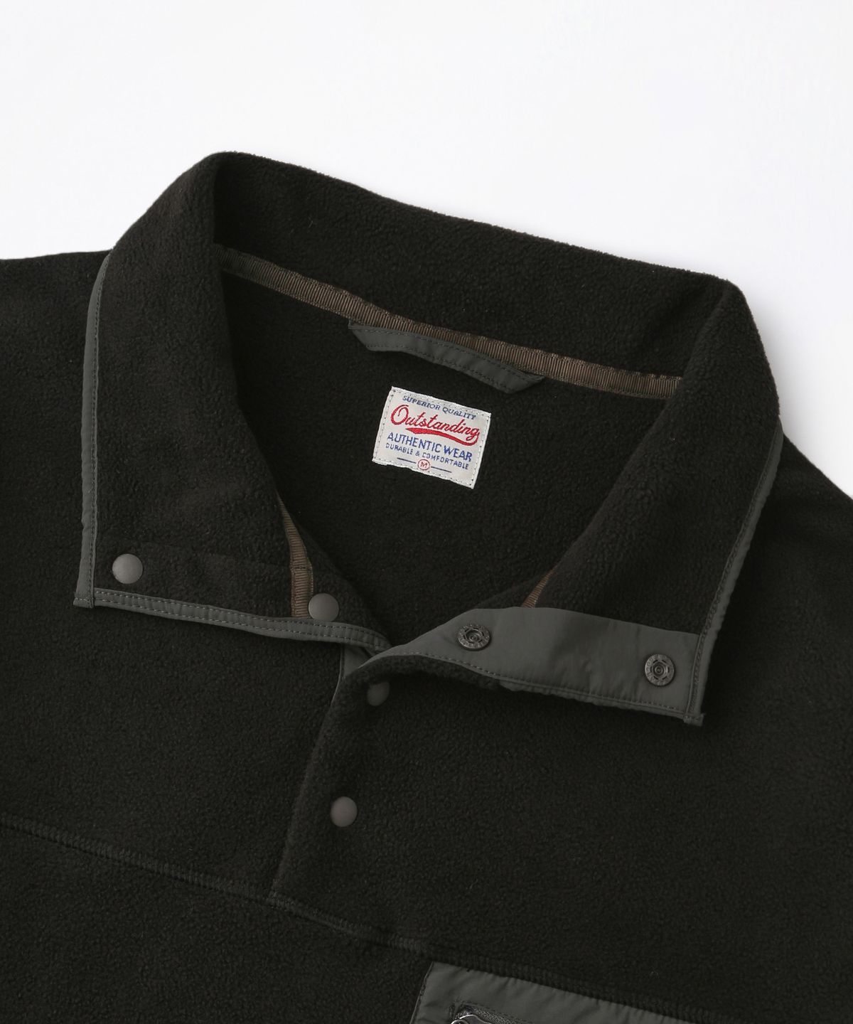 아웃스탠딩(OUTSTANDING) VINTAGE FLEECE PULLOVER_BLACK