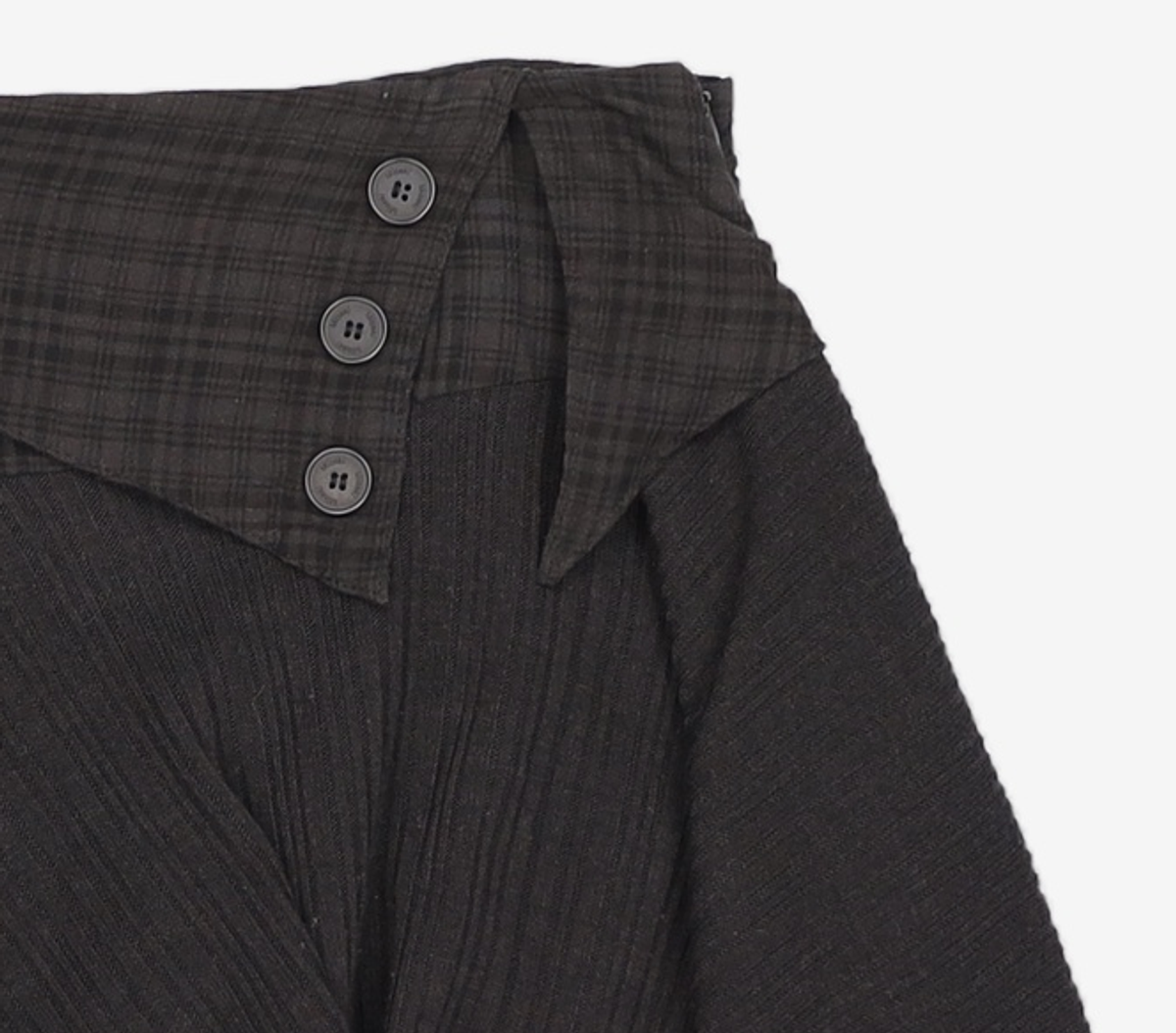 미세키서울(MISEKI SEOUL) Unbalanced flow mini skirt BLACK 2