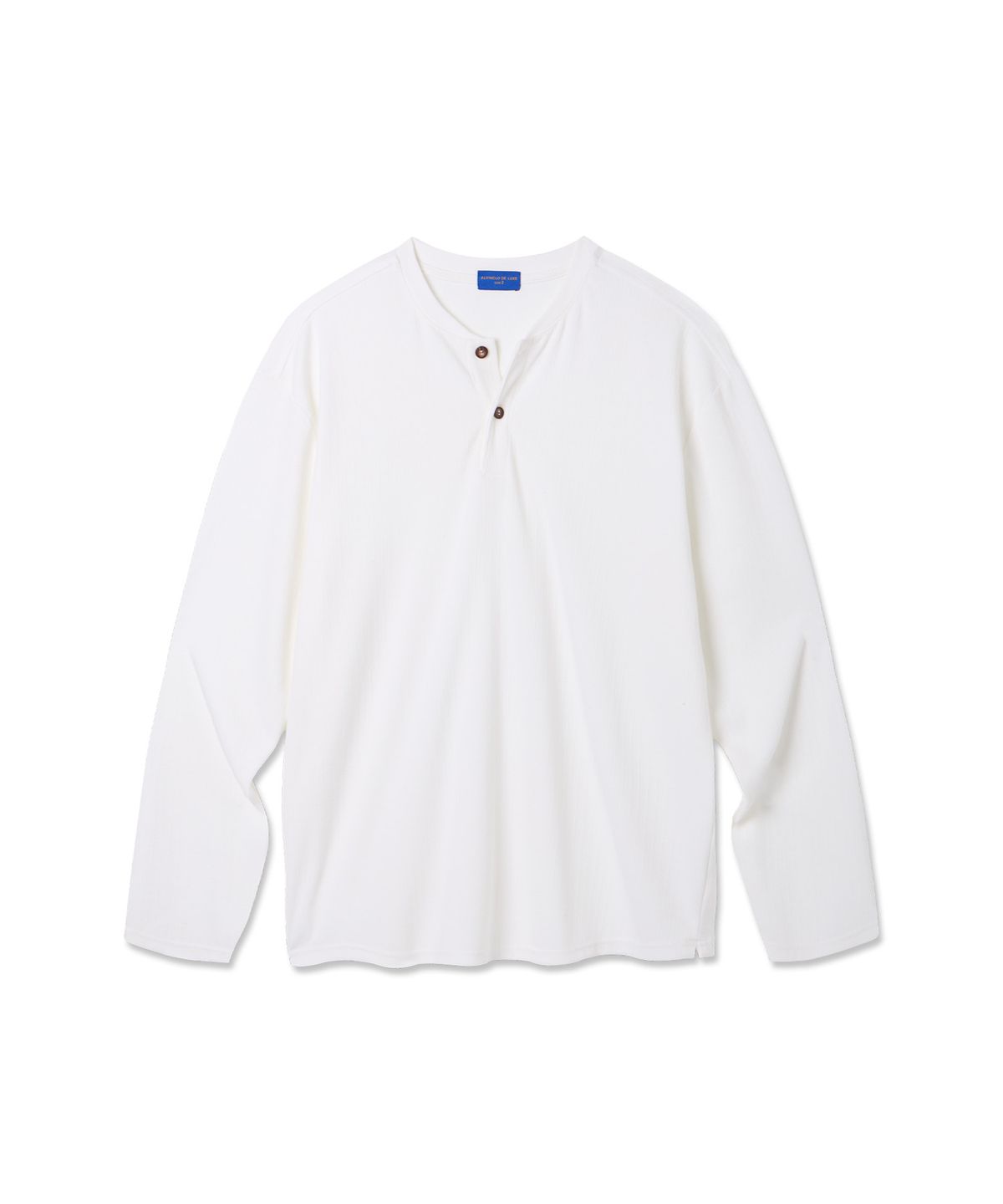 앨빈클로(ALVINCLO) 소프트 골지 버튼 헨리넥 긴팔티 DLX3122 (4COLOR)