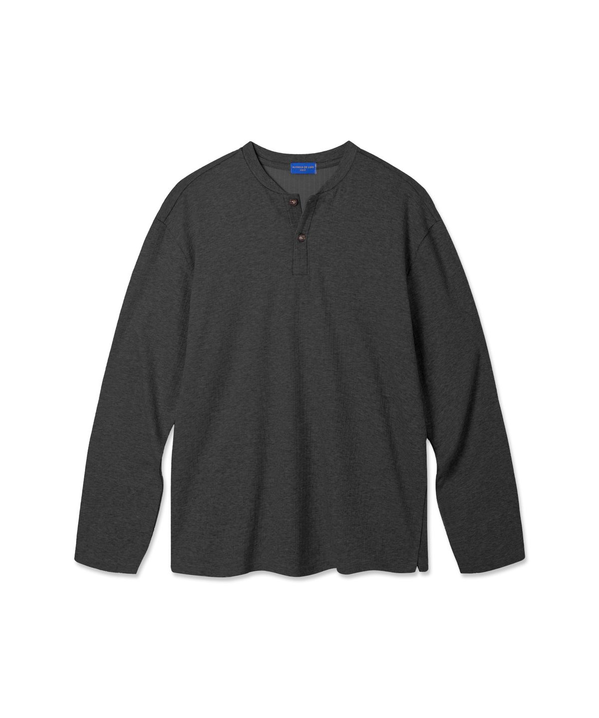 앨빈클로(ALVINCLO) 소프트 골지 버튼 헨리넥 긴팔티 DLX3122 (4COLOR)